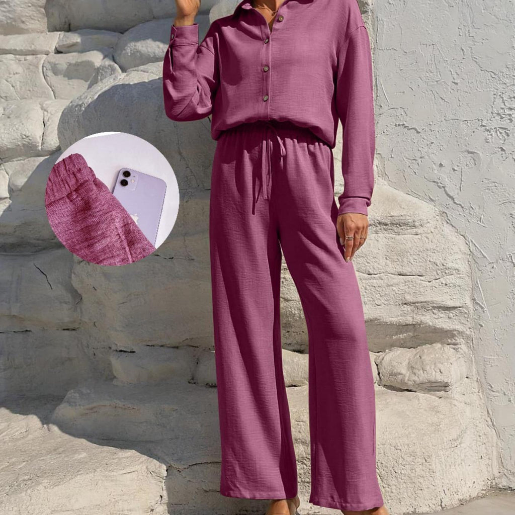 Ensemble chemise et pantalon wide leg Glowryna