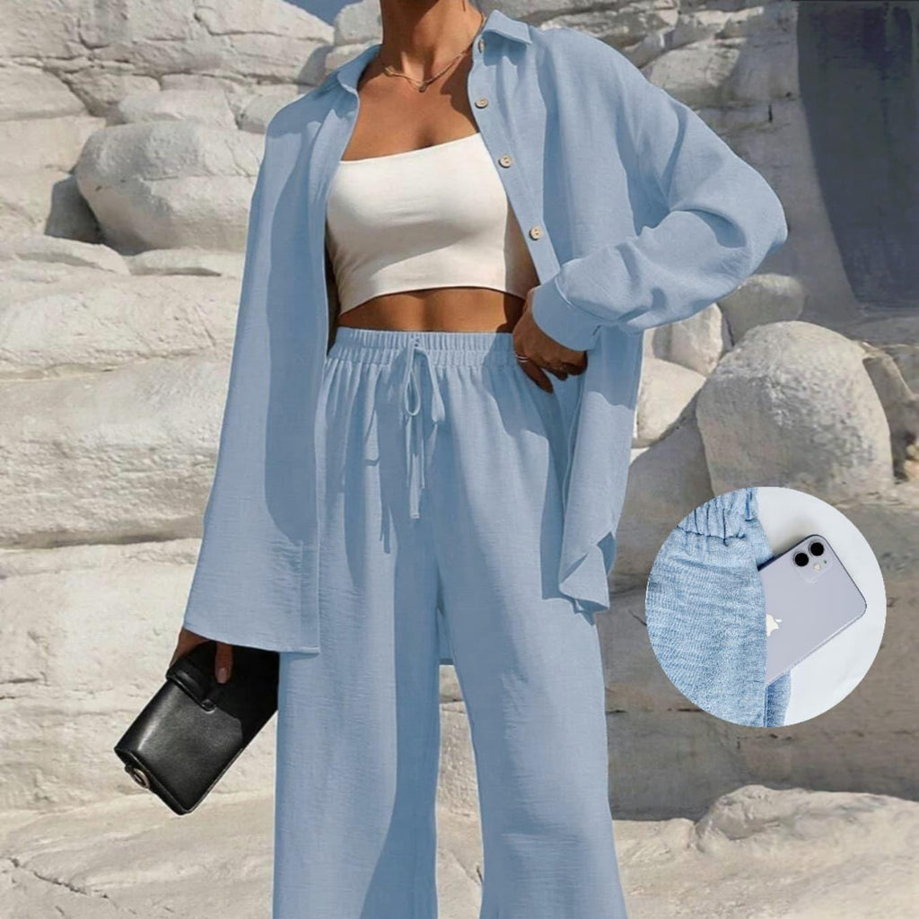 Ensemble chemise et pantalon wide leg Glowryna