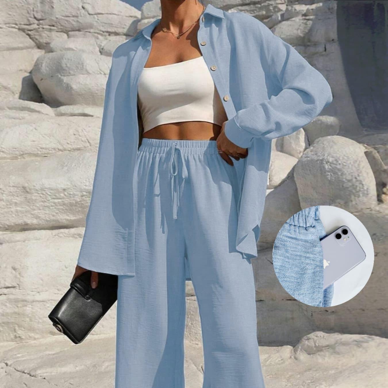Ensemble chemise et pantalon wide leg Glowryna