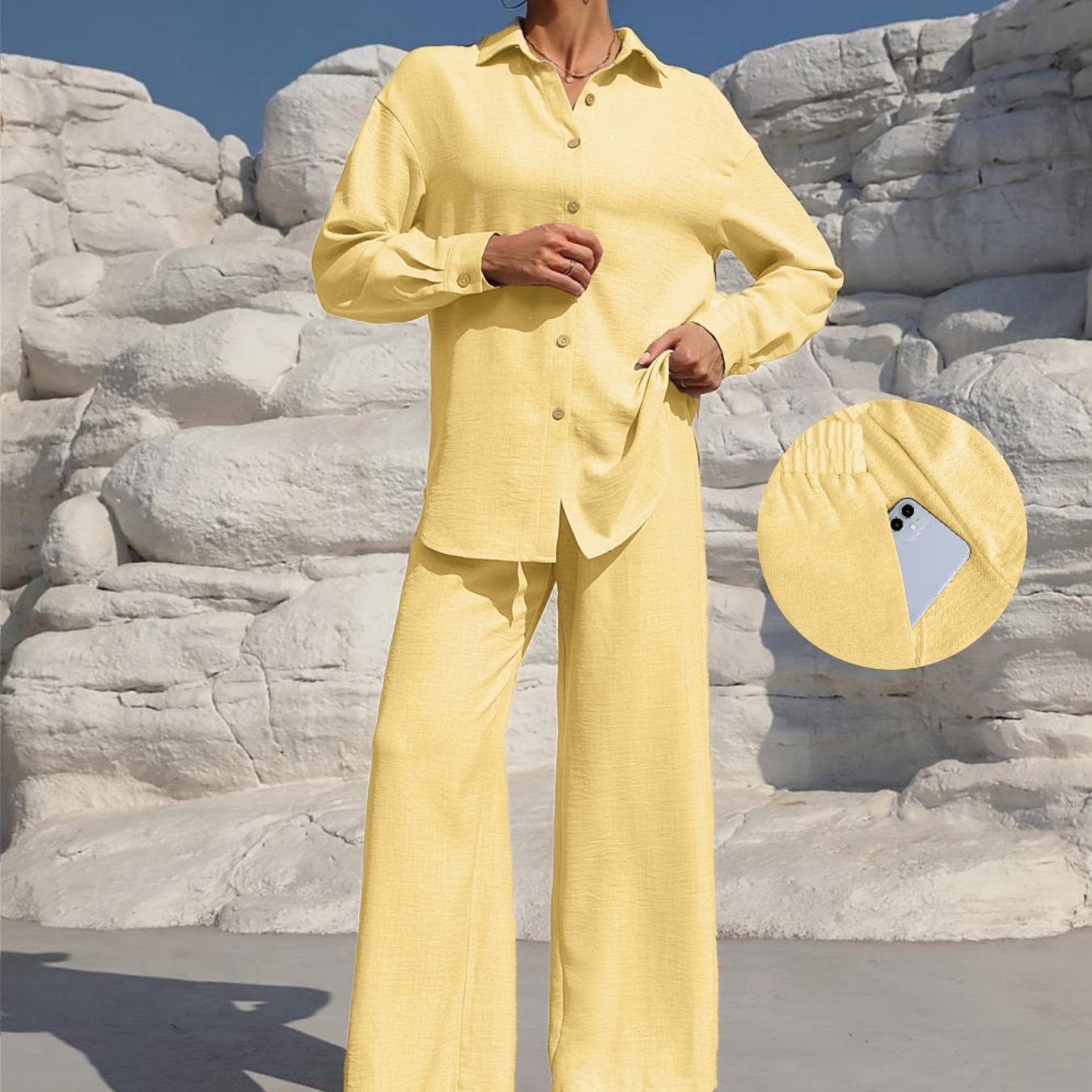 Ensemble chemise et pantalon wide leg Glowryna