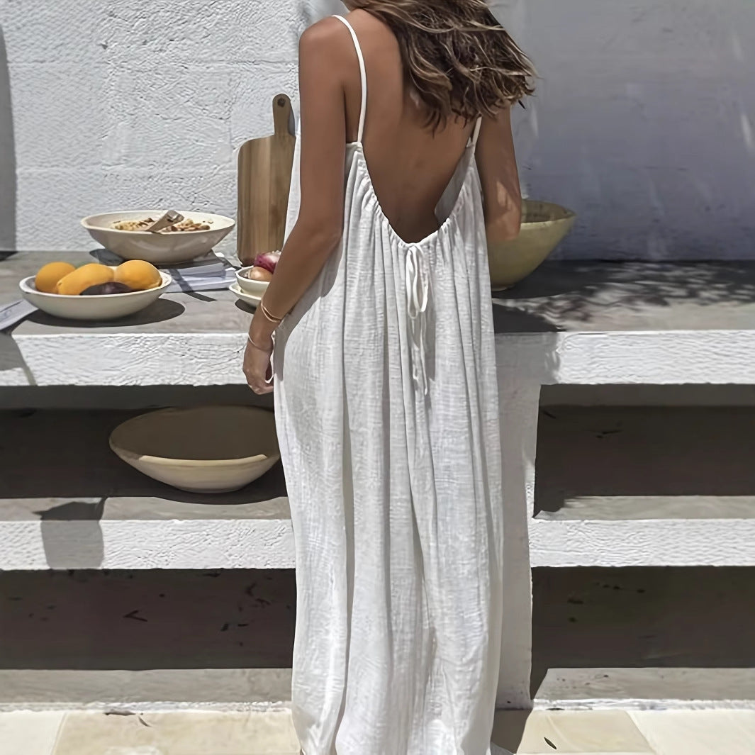 Robe fluide d'été à bretelles