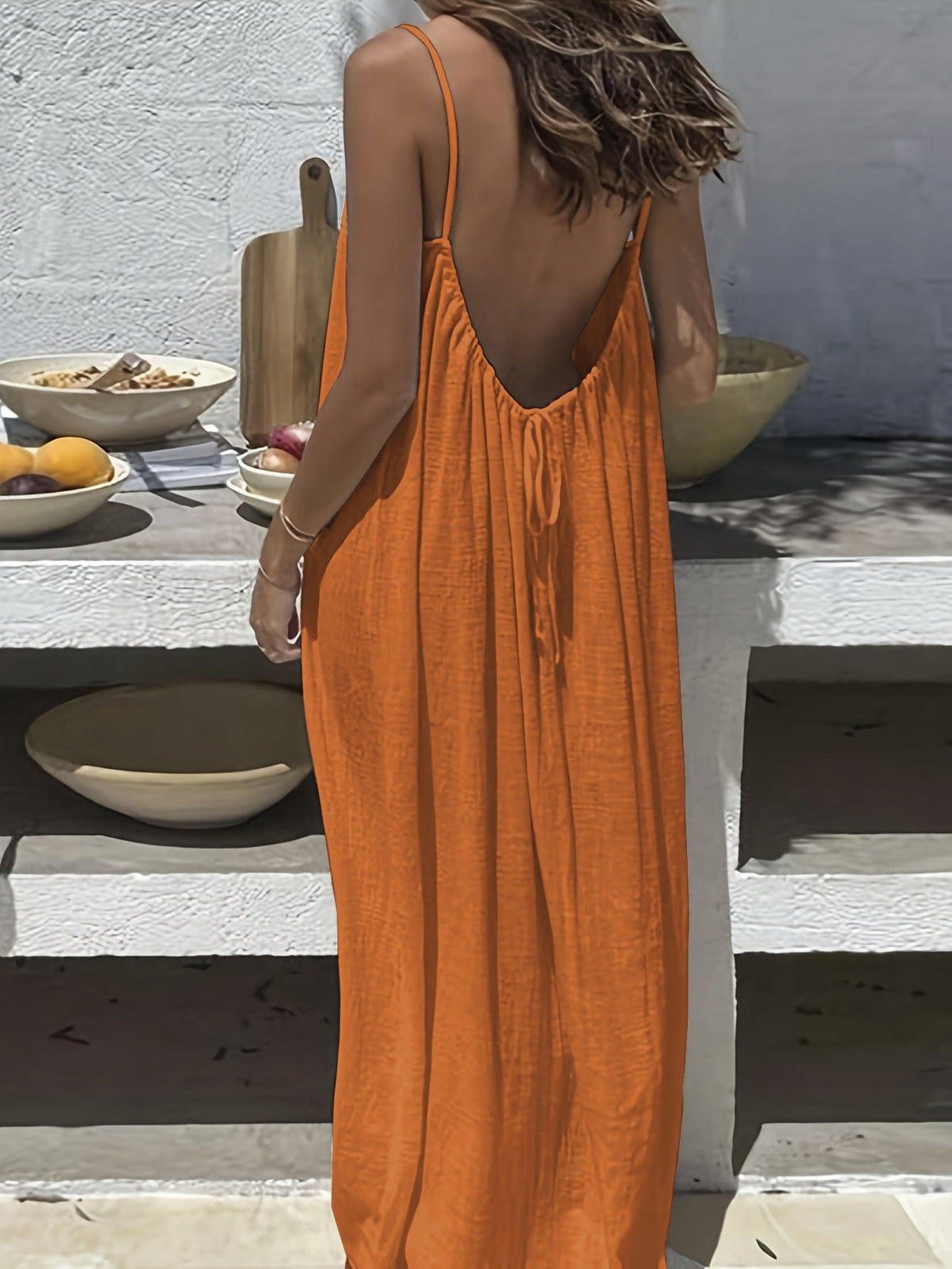 Robe fluide d'été à bretelles