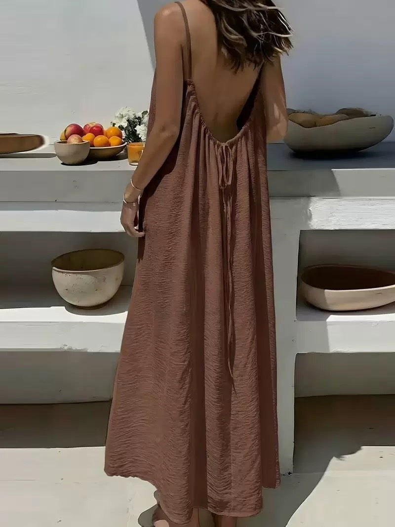 Robe fluide d'été à bretelles