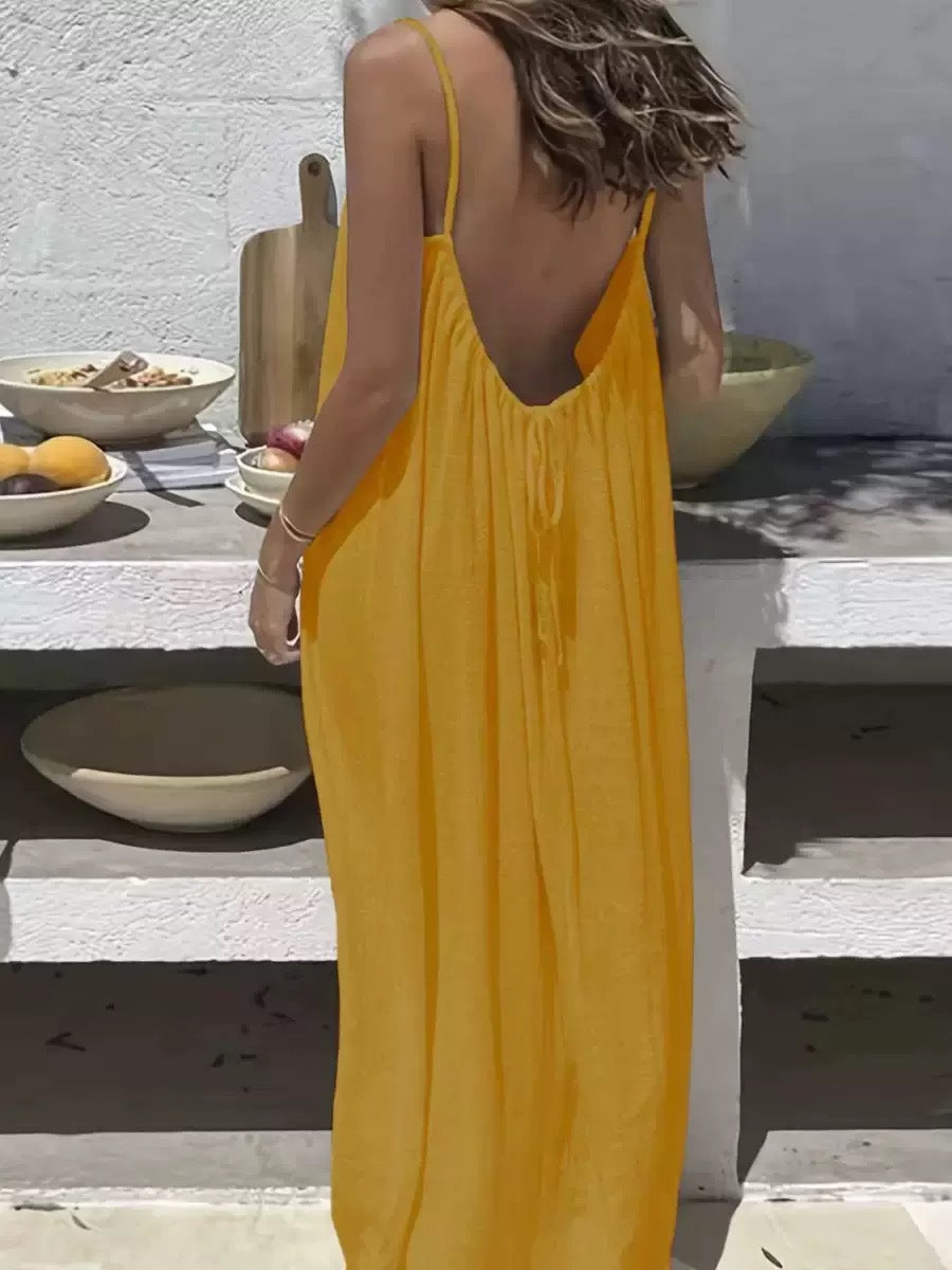 Robe fluide d'été à bretelles