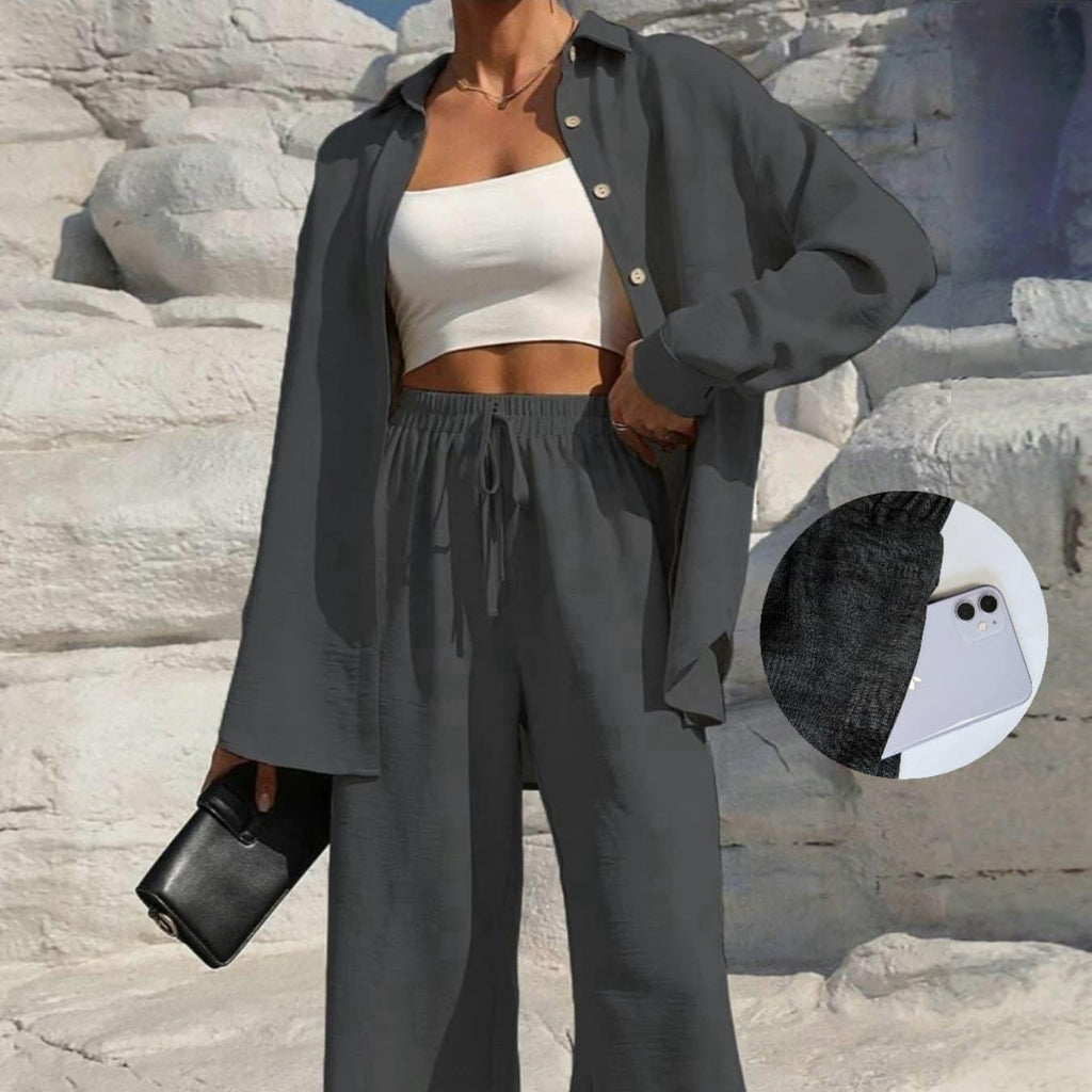 Ensemble chemise et pantalon wide leg Glowryna