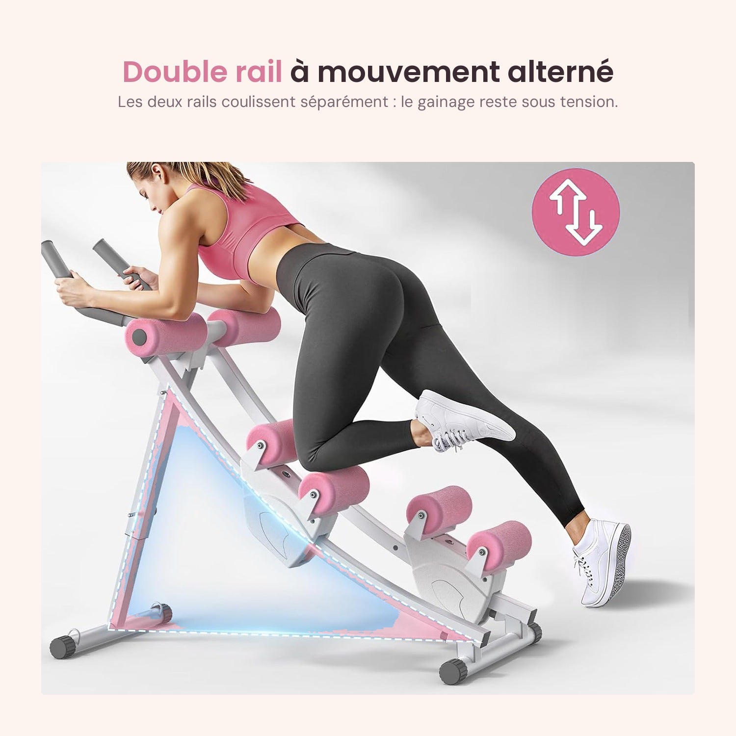 Double rail indépendant à mouvement alterné