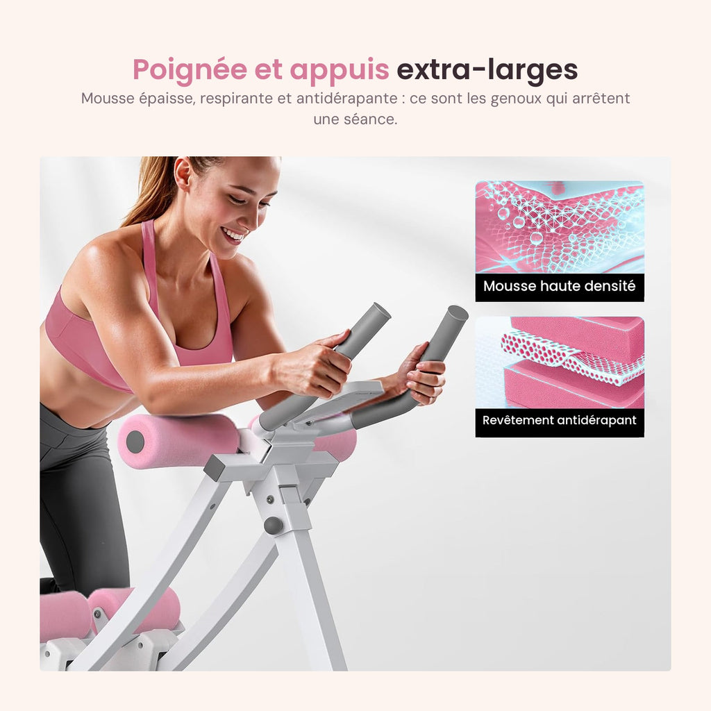 Poignée et appuis extra-larges en mousse haute densité