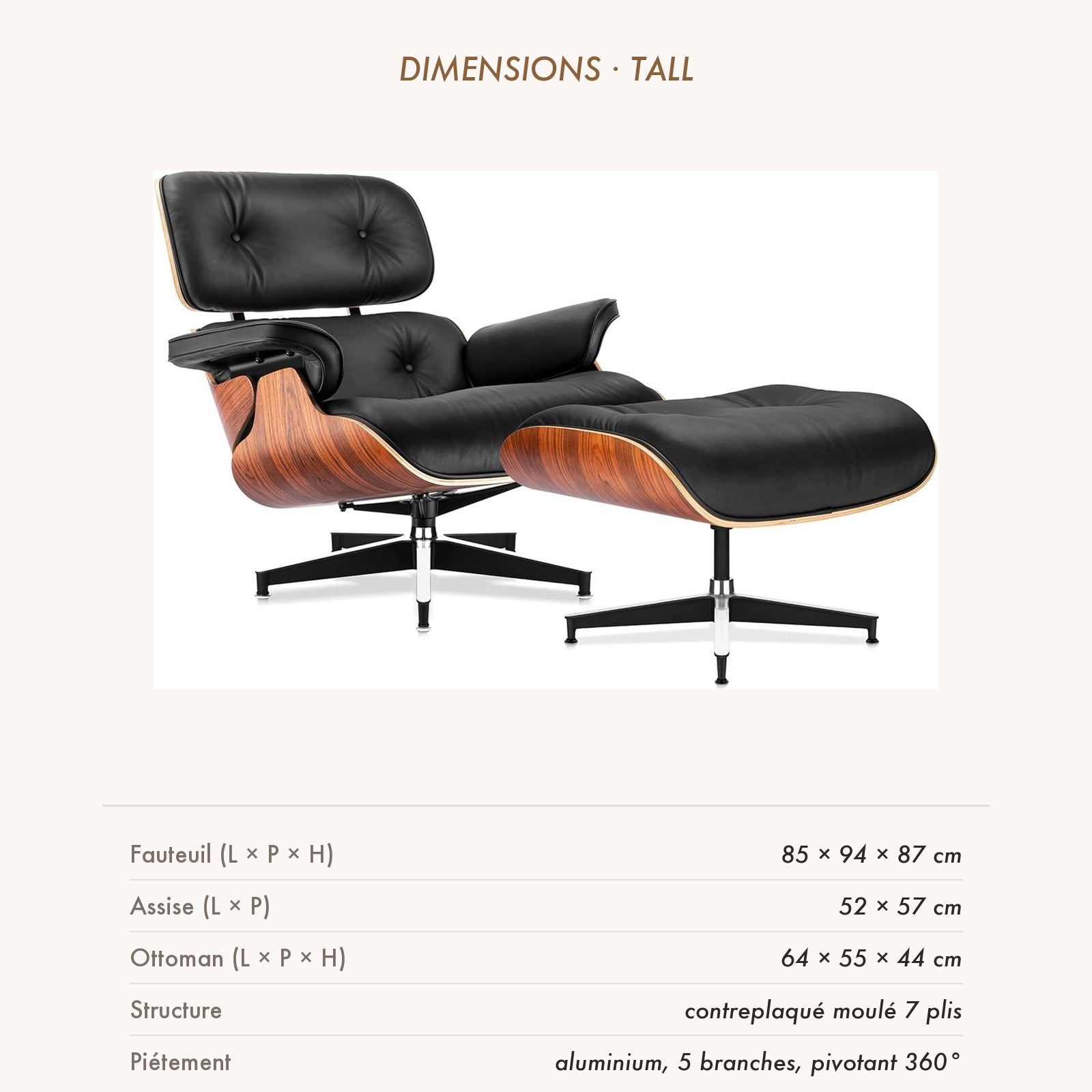 Dimensions du Fauteuil Alcôve Tall