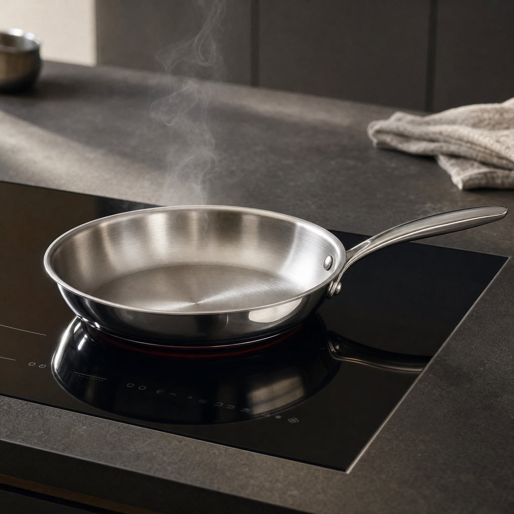 Braise - Batterie 5 pièces en inox 18/10 trois plis