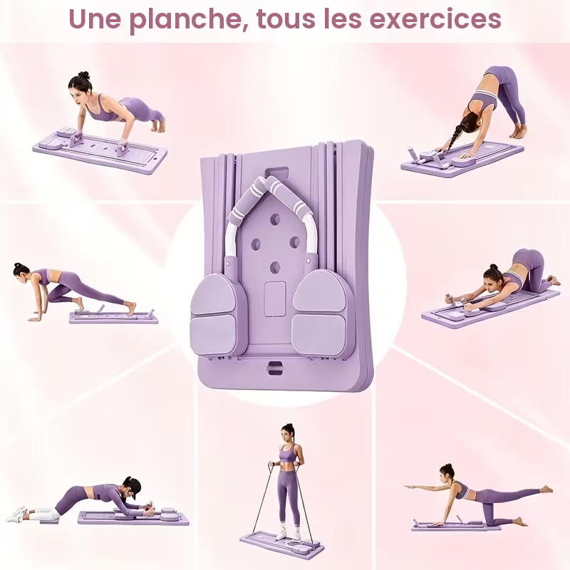 Les exercices réalisables sur la planche : gainage, planche, quadrupédie et travail des jambes