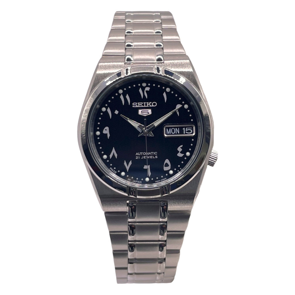 Montre Arabic Dial 34mm, cadran noir à chiffres arabes, vue de face