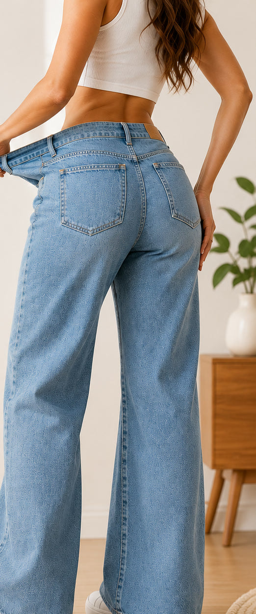 Jean wide leg taille mi-haute Glowryna