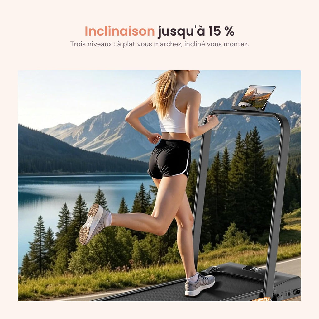 Inclinaison réglable jusqu'à 15 %